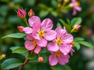 Obraz premium Captivating Beauty of Rosa sect Synstylae in Isolated Splendor