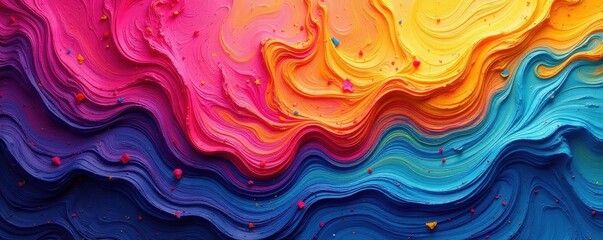 Fototapeta premium Swirling colors, dynamic brushstrokes, rich impasto , abstract watercolor, dynamic texture, visual art