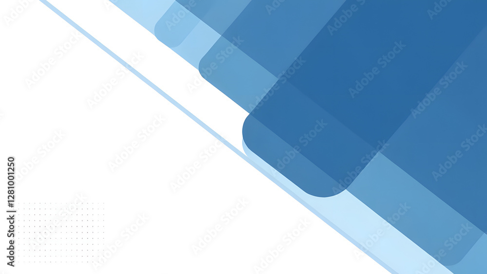 Poster Glowing blue wave pattern with dynamic light lines