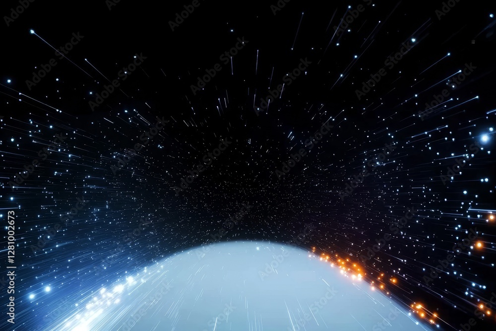 Poster light speed is necessary for a time warp when traveling in the outer space galaxy