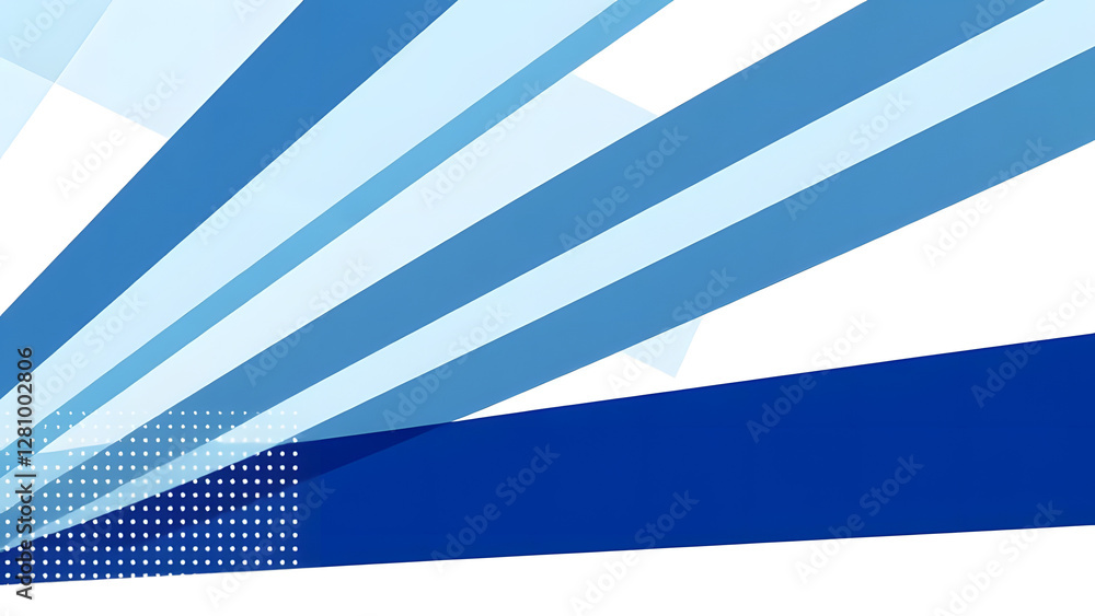 Poster blue abstract geometric background with waves, shape and lines