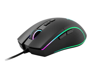 Isolated Gaming Mouse with RGB Lighting