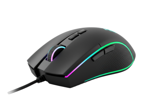 Isolated Gaming Mouse with RGB Lighting