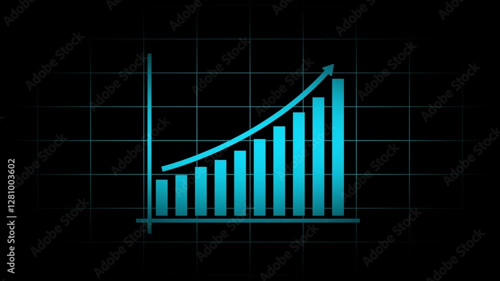 Poster business graph chart bar growth report and arrow growth, success business graph business arrow up an