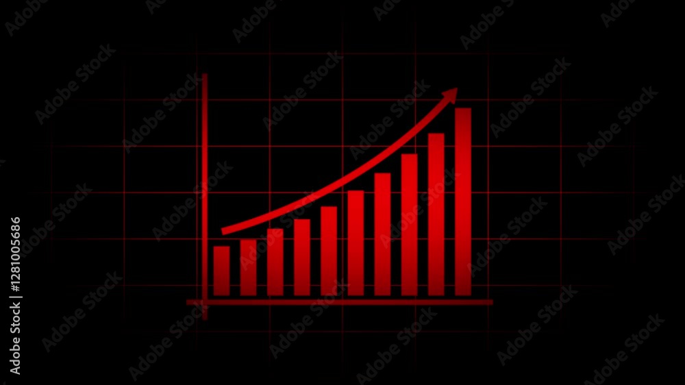 Poster business graph chart bar growth report and arrow growth, success business graph business arrow up an