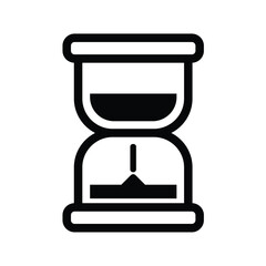 Simple outline hourglass icon