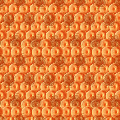 Watercolor seamless pattern of ripe fruits, sprigs and slices of tangerine and orange