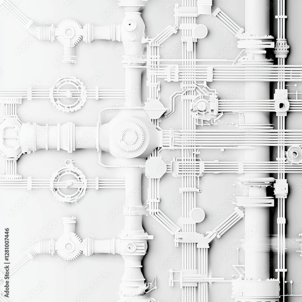 Poster the central part of the machine is depicted in a 3d illustration of complex futuristic science ficti