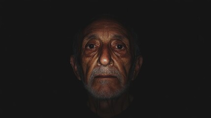 A striking portrait of an old man,