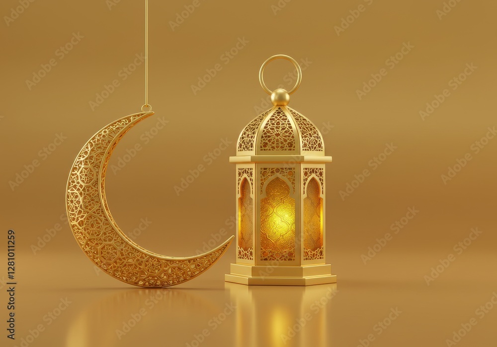 Fototapete a sophisticated arabic calligraphy design for a ramadan greeting, featuring elegant swirling script 