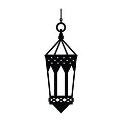 Black vector silhouettes of Ramadan lanterns with Egyptian, Moroccan, and Arabian designs.
