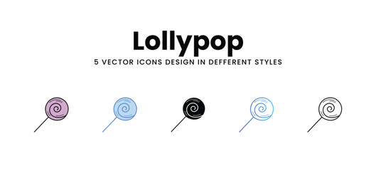 Lollypop vector icons set stock illustration