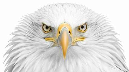 Fototapeta premium Close-up of majestic bald eagle face with intense gaze