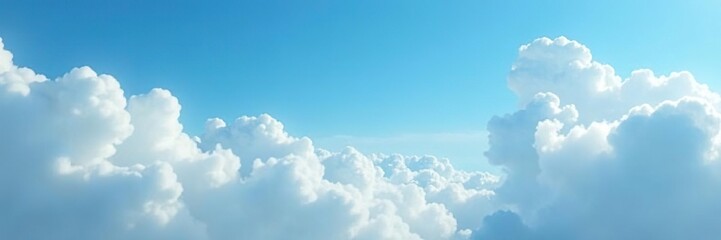 Light misty clouds float across the bright blue sky, weather, light