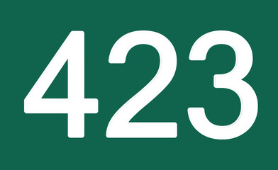 423 showcased on a green background. A digit tied to a player's survival journey.