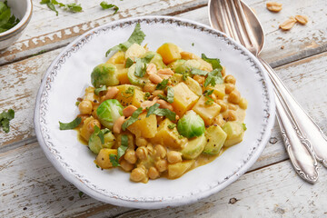 Brussel Sprout and Potato Curry 