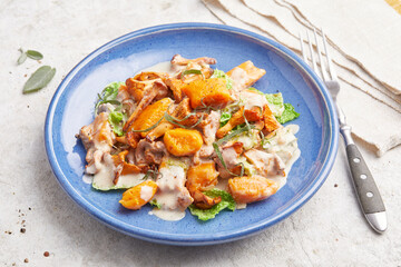 Pumpkin Gnocchi with Cabbage