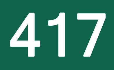 417 on a bright green backdrop. The number of a participant fighting to survive.