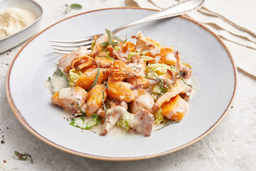 Pumpkin Gnocchi with Cabbage