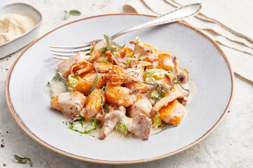 Pumpkin Gnocchi with Cabbage