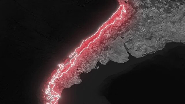 Chile Map Animation