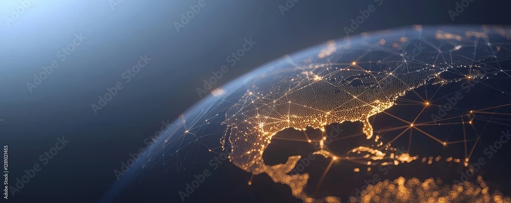 Poster internet business relies on communication technology, which is part of a global world network and te