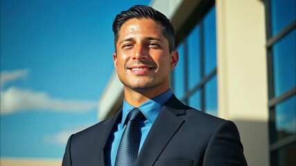 Confident handsome businessman or state senator