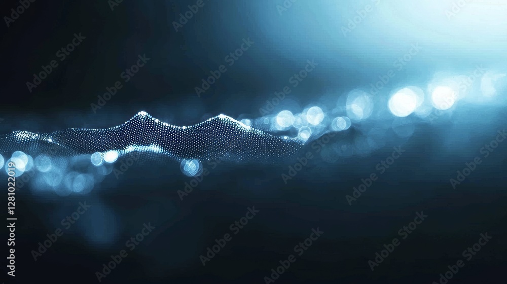 Poster the abstract technology background concept emphasizes the importance of big data, showcasing the sea