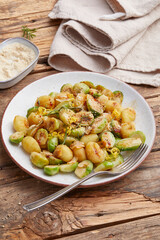 Gnocchi with Brussels Sprout and Garlic
