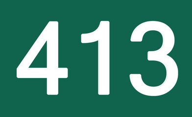 413 showcased on a green background. A digit tied to a participant's survival.
