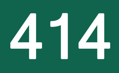 Fototapeta premium 414 on a vibrant green surface