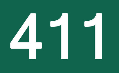 Fototapeta premium 411 against a green field