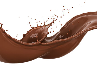 Isolated Chocolate Milk Wave