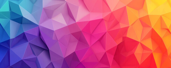 Fototapeta premium A vibrant, colorful background with a geometric polygon design for creative projects.