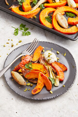 Oven Baked Pumpkin with Vegan Ricotta