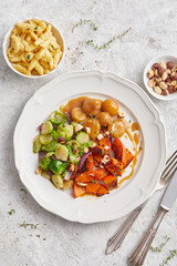 Pumpkin Brussels Sprout and Chestnut Medley 