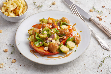 Pumpkin Brussels Sprout and Chestnut Medley 