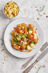Pumpkin Brussels Sprout and Chestnut Medley 