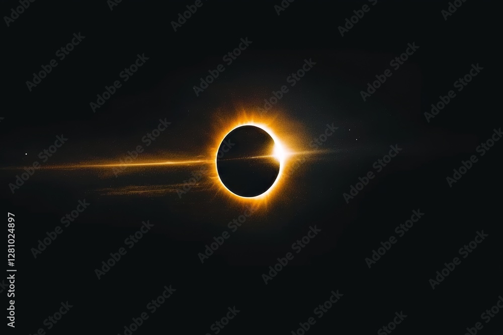 Poster picture of a partial solar eclipse close to transitioning into the annular eclipse phase on a star-f