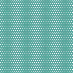 Small White Polka dots on mint green background, Seamless Background.