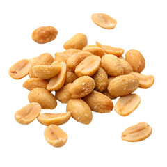 Obraz premium Tasty peanuts lying on white background