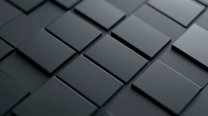 A black background, rendered in 3D, features a dark wall constructed from triangular shapes