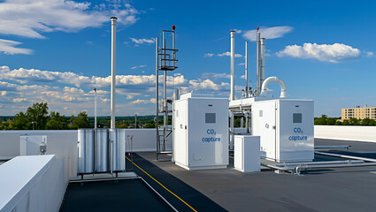 industrial carbon capture facility to reduce the CO2