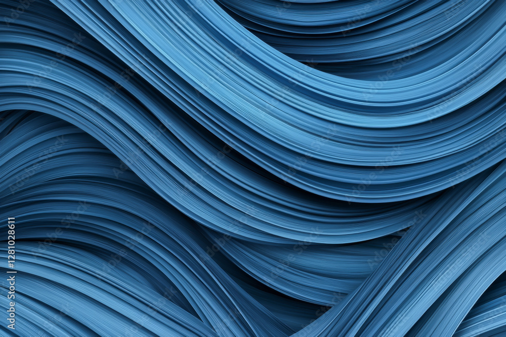 Aufkleber abstract blue waves creating a smooth, flowing texture for design use.