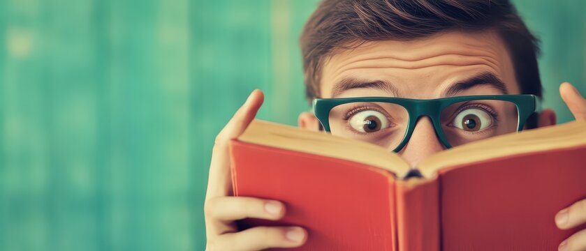 Surprised reader discovers new world in book