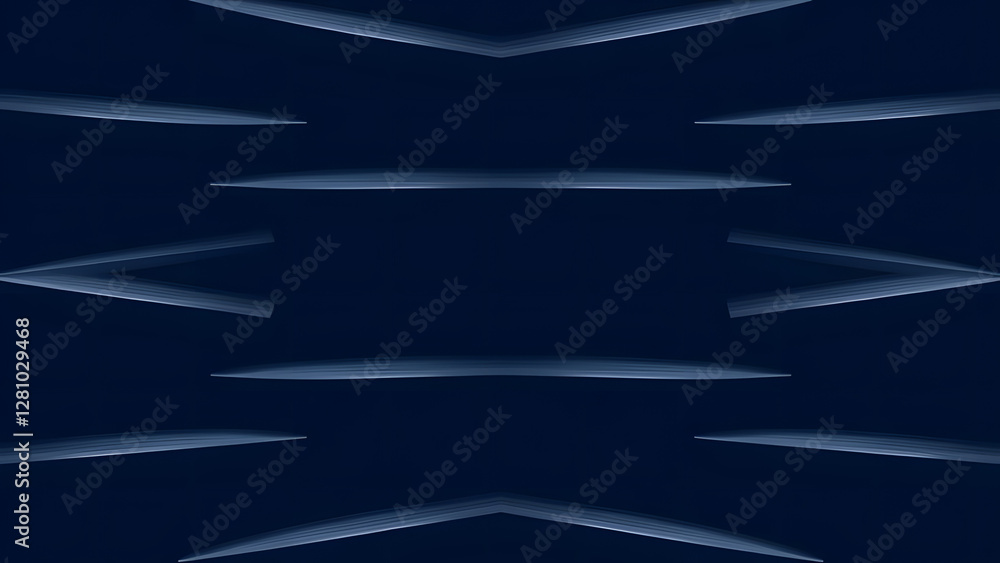 Poster blue abstract geometric background with waves, shape and lines