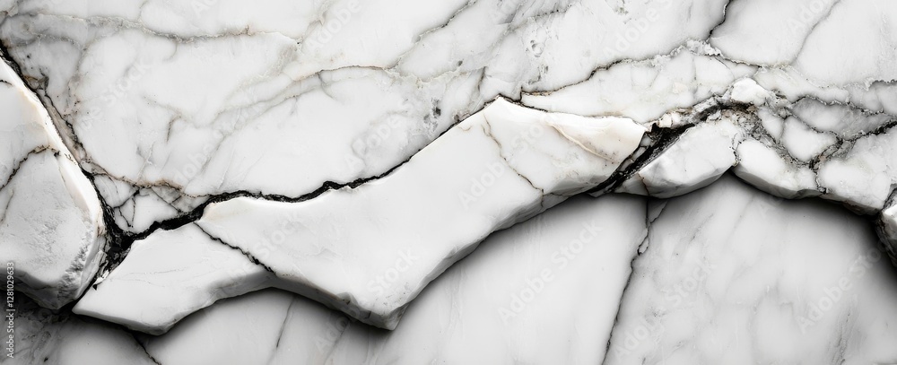 Poster white marble and granite create an elegant background with a black pattern on a smooth surface, suit