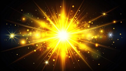 Fototapeta premium Starlight Shine Glow Yellow Starburst Special Effects Light Flare