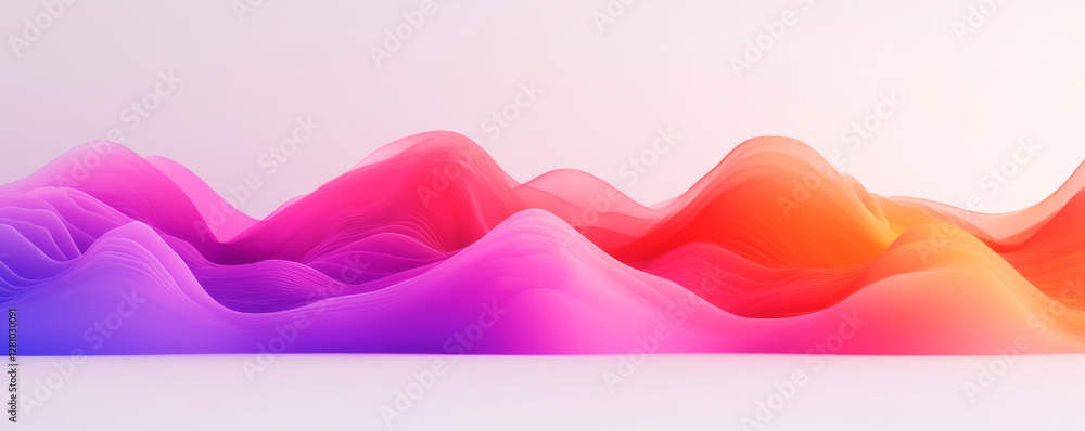 Poster abstract colorful waves blend to create a stunning visual background for various designs.