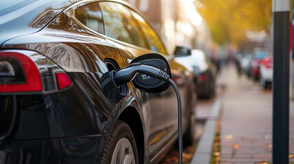 Naklejka premium Electric car charging